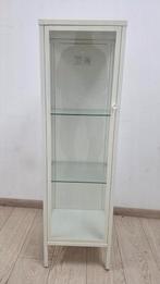 Vitrinekast Baggebo (Ikea) Metaal Wit glazen planken/deur, Ophalen, Metaal