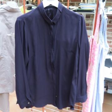 Blouse zijde donkerblauw Trixi Schober mt 40 beschikbaar voor biedingen