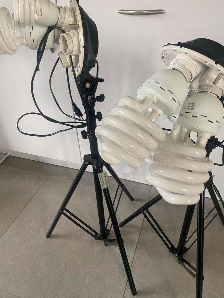 Falcon Eyes lichtstand met lampen set, Audio, Tv en Foto, Fotografie | Fotostudio en Toebehoren, Zo goed als nieuw, Lamp of Flitsset