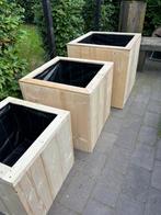 Actie! Grote Plantenbakken in Steigerhout – 10% korting, Ophalen, Minder dan 60 cm, Vierkant, Nieuw