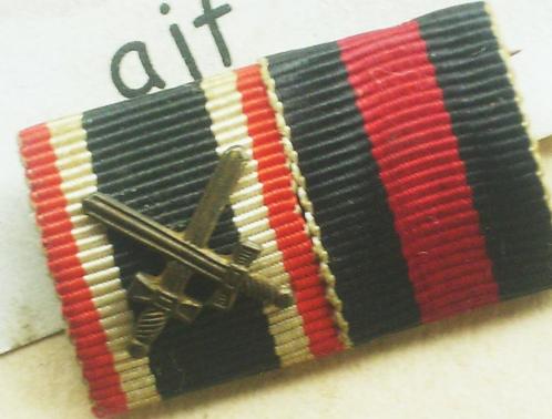 WW2 Feldspange rappel double & glaives uniforme allemand #2, Verzamelen, Militaria | Tweede Wereldoorlog, Landmacht, Lintje, Medaille of Wings