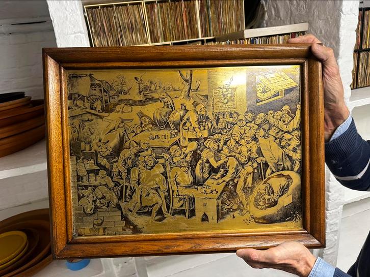 Divers antiek olieverfschilderijen en etsen op messing, Antiek en Kunst, Kunst | Schilderijen | Klassiek, Ophalen