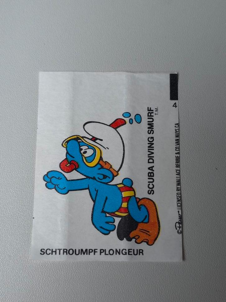 Tatouage Schtroumpf Plongeur, Verzamelen, Smurfen, Gebruikt, Overige typen, Overige Smurfen, Verzenden