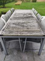 Tuintafel set, Tuin en Terras, Ophalen, Gebruikt, 8 zitplaatsen, Hout