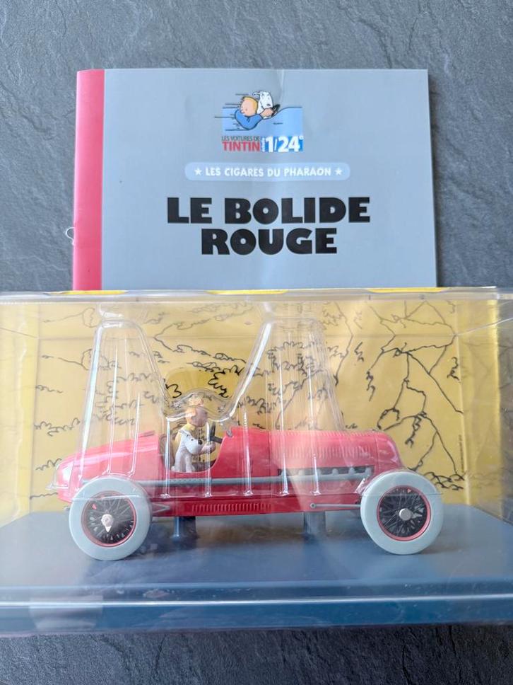 Le bolide rouge Kuifje Tintin Moulinsart 1/24 Nr 1, Verzamelen, Stripfiguren, Zo goed als nieuw, Beeldje of Figuurtje, Kuifje