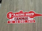 Sticker Campari - 9e racing show 1973, Comme neuf, Voiture ou Moto, Enlèvement ou Envoi