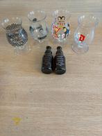 4 duvel glazen, 1 plastiek glas, 2 flesjes, Verzamelen, Ophalen, Zo goed als nieuw, Glas of Glazen, Duvel