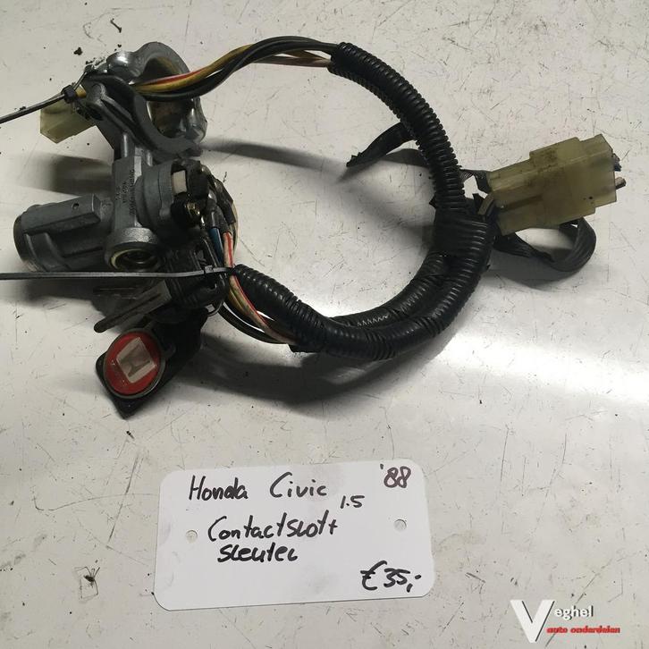 Honda Civic 1.5 1988  Contactslot met sleutel, Auto-onderdelen, Carrosserie, Gebruikt, Ophalen of Verzenden