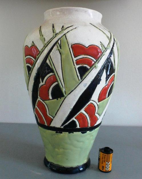 Art deco Boch keramis Catteau vase, Antiek en Kunst, Antiek | Keramiek en Aardewerk, Verzenden
