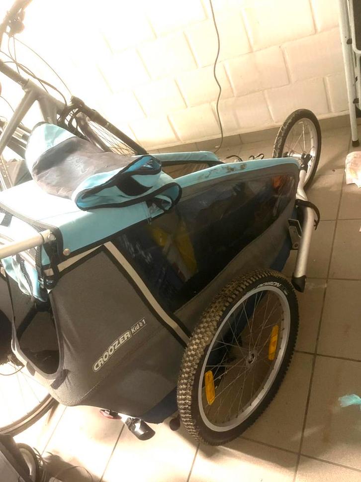 CROOZER KID FOR 1, Fietsen en Brommers, Fietsaccessoires | Aanhangwagens en Karren, Gebruikt, Kinderkar, 20 tot 40 kg, Opvouwbaar