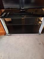 Tv meubel, Huis en Inrichting, Kasten |Televisiemeubels, Ophalen, 100 tot 150 cm, Zwart modern, Zo goed als nieuw