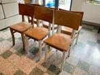 Set van 6 houten stoelen - vintage jaren 40, Ophalen