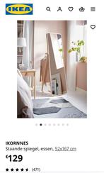 IKORNNES staande spiegel / Essenhout, Huis en Inrichting, Ophalen, Zo goed als nieuw