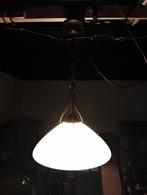 Massive hanglamp 'marmer' albastglas, 2 stuks, Ophalen, Zo goed als nieuw, Glas