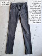 G-Star donkergrijze jeans lengte 34, G-star Raw, Porté, W28 - W29 (confection 36), Enlèvement ou Envoi