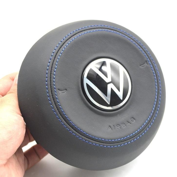 Volkswagen airbag cover blauw leer chrome VW R, Auto-onderdelen, Besturing, Volkswagen, Nieuw, Ophalen of Verzenden