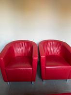 Touché leren design stoel (zetel) rood, Ophalen, Gebruikt