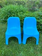 2 schattige blauwe plastieken stoeltjes kinderstoel, Kinderen en Baby's, Ophalen, Gebruikt