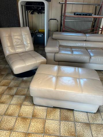 Lederen beige salon, Ophalen, Overige materialen