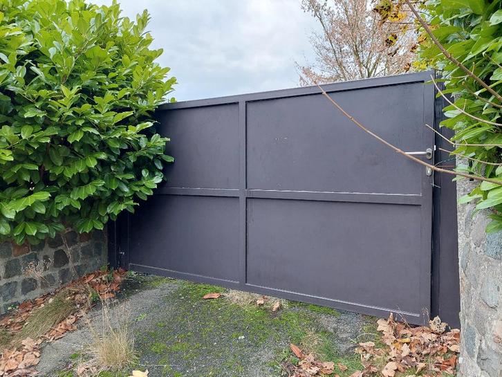Porte de jardin, Jardin & Terrasse, Portes de jardin, Utilisé, Portail battant, Fer, 150 à 200 cm, 200 cm ou plus, Enlèvement