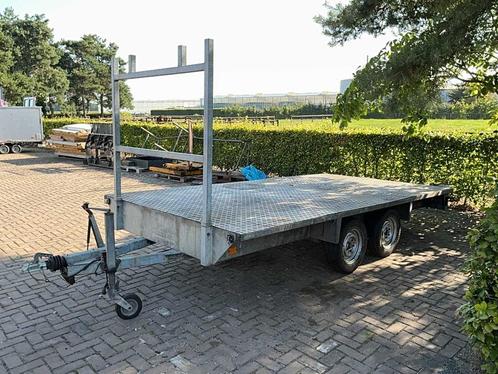 Dubbel asser aanhangwagen, Auto diversen, Aanhangers en Bagagewagens, Gebruikt