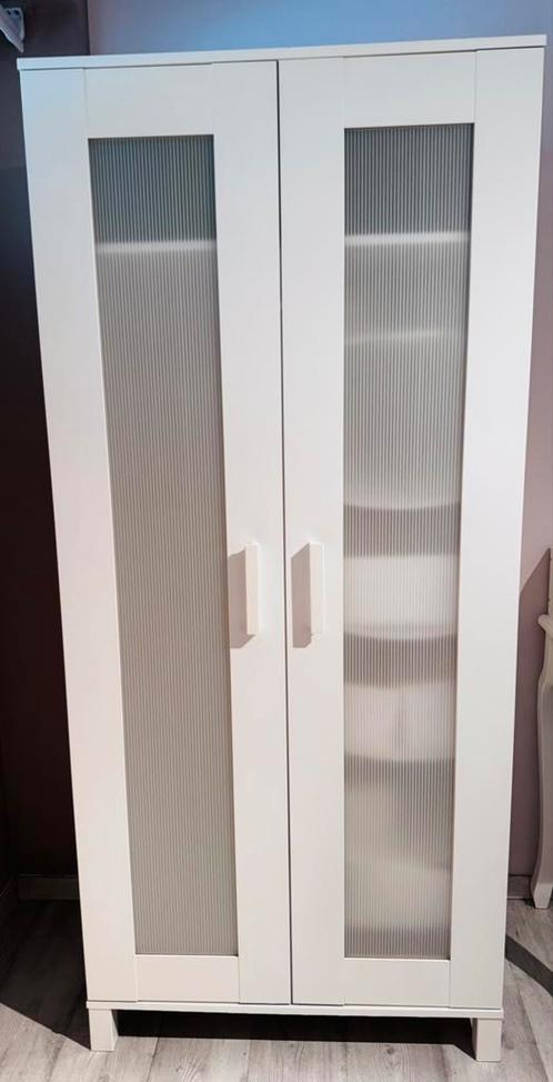 Garde-robe blanche 2 portes, Kinderen en Baby's, Kinderkamer | Commodes en Kasten, Gebruikt, Kast, 105 cm of meer, 75 tot 100 cm