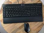 Corsair K55 RGB Pro Gaming Toetsenbord Azerty + Corsair Harp, Azerty, Clavier gamer, Enlèvement, Utilisé