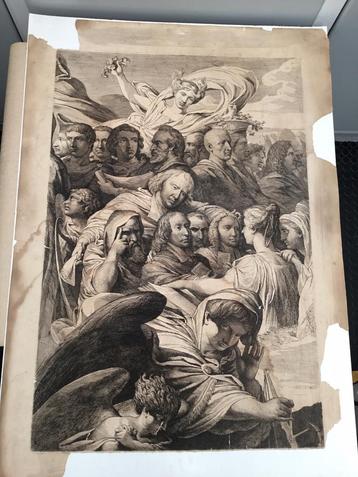 Mooie oude gravure beschikbaar voor biedingen