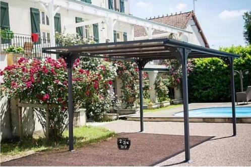 Aluminium carport grijs 5 x 3m, Tuin en Terras, Overkappingen, Gebruikt, Carport, Ophalen