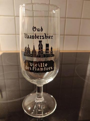 Vintage glas Oud Vlaandersbier/Vieille des Flandres beschikbaar voor biedingen