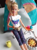 Barbie kamperen in tent incl barbie pop, Ophalen, Zo goed als nieuw, Barbie