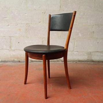 Chaise vintage Kai Lyngfeldt-Larsen pour Soren Willadsen, Enlèvement, Noir, Cuir