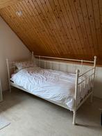 Metalen bedframe IKEA +lattenbodem, Crème, 90 cm, Enlèvement, Une personne