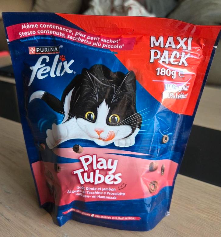 Felix Play Tubes Kalkoen en ham 180g, Dieren en Toebehoren, Dierenvoeding, Kat, Ophalen