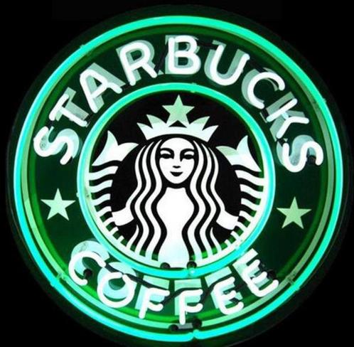 Starbucks neon en veel andere USA mancave decoratie neons, Collections, Marques & Objets publicitaires, Neuf, Table lumineuse ou lampe (néon)