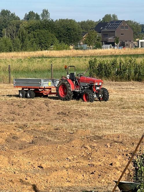 Tuinenleuckx minitractor werktuigen kraan & chauffeur tehuur, Zakelijke goederen, Landbouw | Tractoren, 250 tot 500 cm, Overige merken