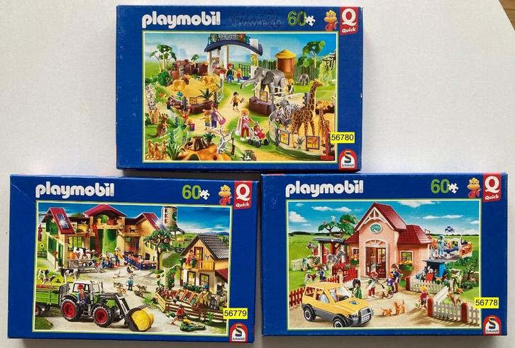 Collection : 3 puzzles Quick 60p, Kinderen en Baby's, Speelgoed | Kinderpuzzels, Gebruikt, Meer dan 50 stukjes, Ophalen of Verzenden