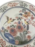 Aardewerken bord — Desvres of Delft — Vogeldecor, Ophalen of Verzenden