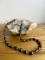 Collier en perles d'eau douce et cristal de roche, Avec pierre précieuse, Noir, Enlèvement ou Envoi, Neuf