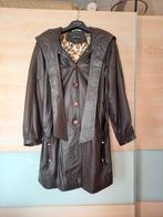 Lederen mantel medium large, Kleding | Dames, Ophalen, Zo goed als nieuw, Bruin