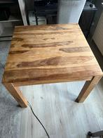 tafel teak 90 op 90 vierkant, Ophalen, 50 tot 100 cm, 50 tot 100 cm, Zo goed als nieuw