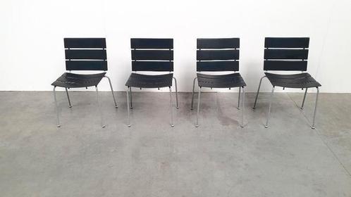 Giancarlo Vegni Fasem Italy Stripe zadelleer stoelen design, Antiek en Kunst, Kunst | Designobjecten, Ophalen