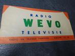 Reclamefolder Wevo radiofabriek in Halen,Belgie., Antiek en Kunst, Antiek | Tv's en Audio, Ophalen of Verzenden