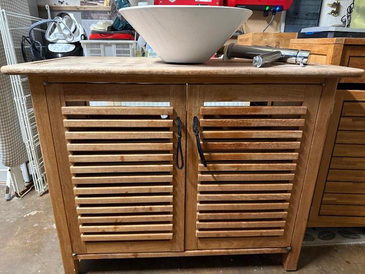 Meubles de salle de bain en Teck, Maison & Meubles, Salle de bain | Meubles de Salle de bain, Utilisé, Meuble lavabo, 100 à 150 cm