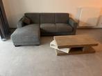 ️ Hoeksalon met Chaise Longue + Moderne Salontafel, Ophalen, Zo goed als nieuw, Stof