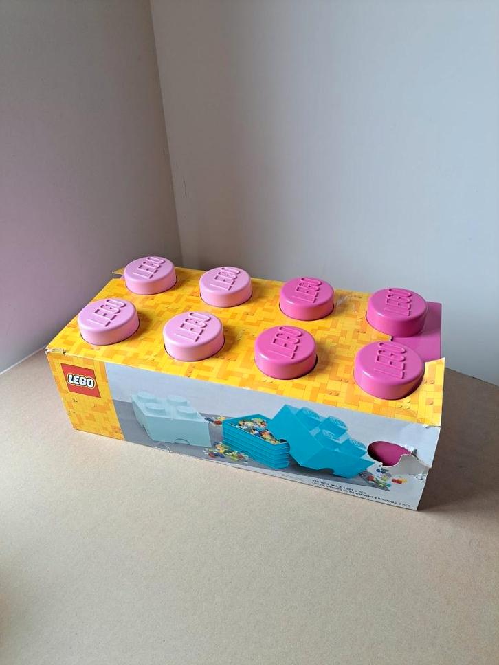 2 nieuwe roze opbergdozen Lego, Kinderen en Baby's, Speelgoed | Duplo en Lego, Nieuw, Lego, Ophalen