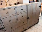Steigerhout greywash dressoir, Huis en Inrichting, Ophalen, Gebruikt, 200 cm of meer, Met deur(en)