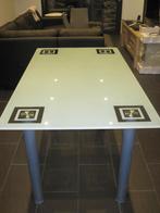 Modern Glazen Tafel, Huis en Inrichting, Tafels | Eettafels, Ophalen, Gebruikt, 50 tot 100 cm, Glas