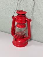 Antieke antiek rood rode stormlamp olielantaarn olielamp, Antiek en Kunst, Ophalen of Verzenden
