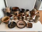 Lot de pots, chopes, assiettes, cendriers en grès, Antiquités & Art, Enlèvement